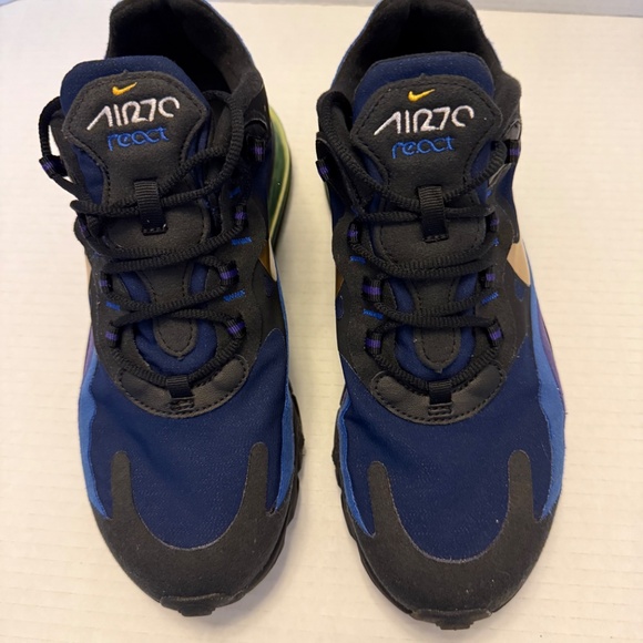 Nike Mens Air Max 270 React AO4971-005 Blue Running Shoes Sneakers Size 7